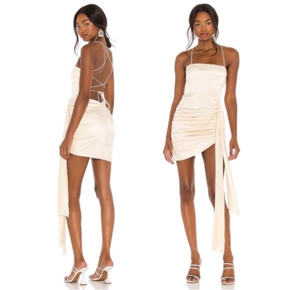 Camila Coelho Cream Backless Dress